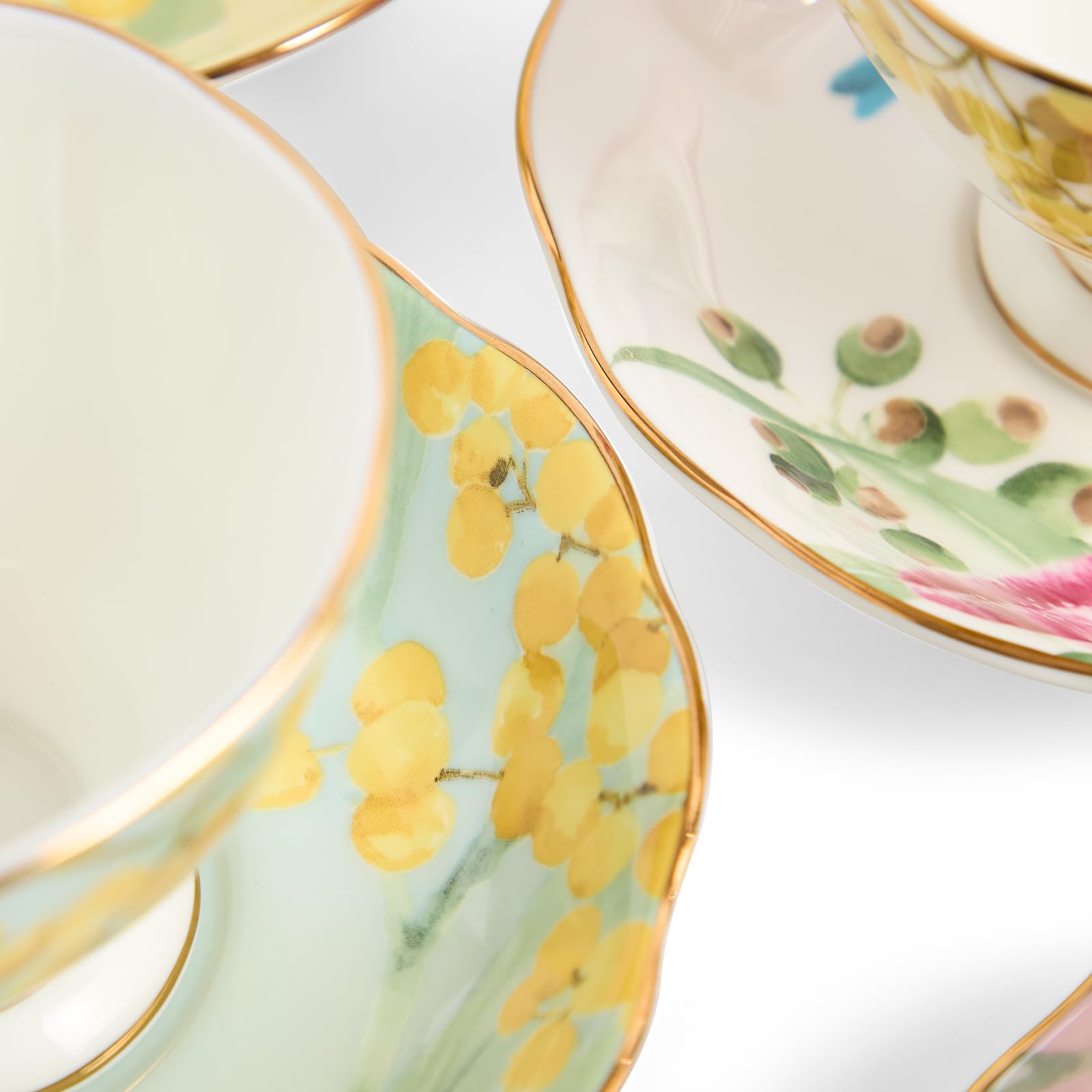 Miranda Kerr Australiana Teacup & Saucer Set of 4 Mixed Designs - Image 3