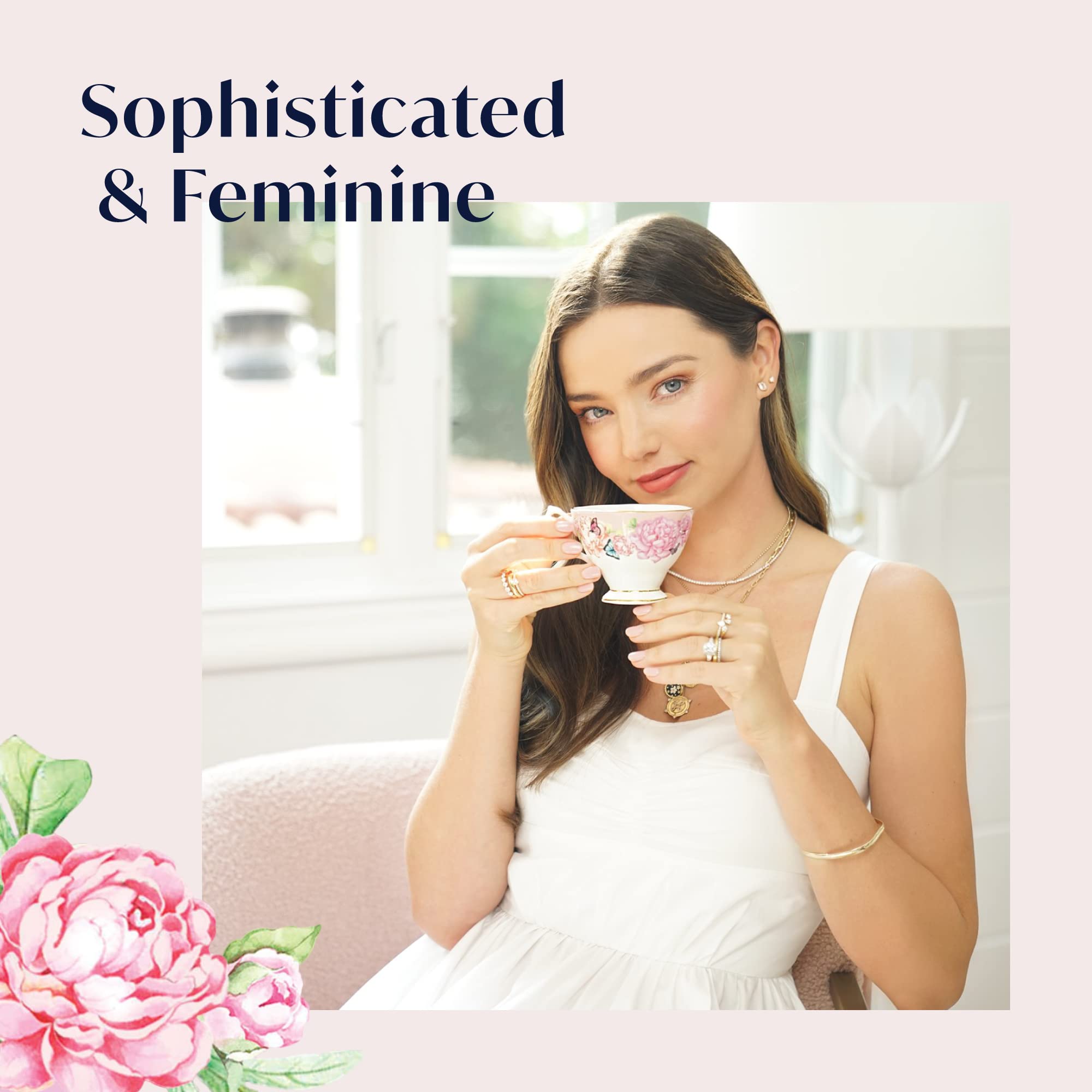 Miranda Kerr For Royal Albert Mixed Patterns Teacup & Saucer Set of 4, 6Fl oz - Image 6