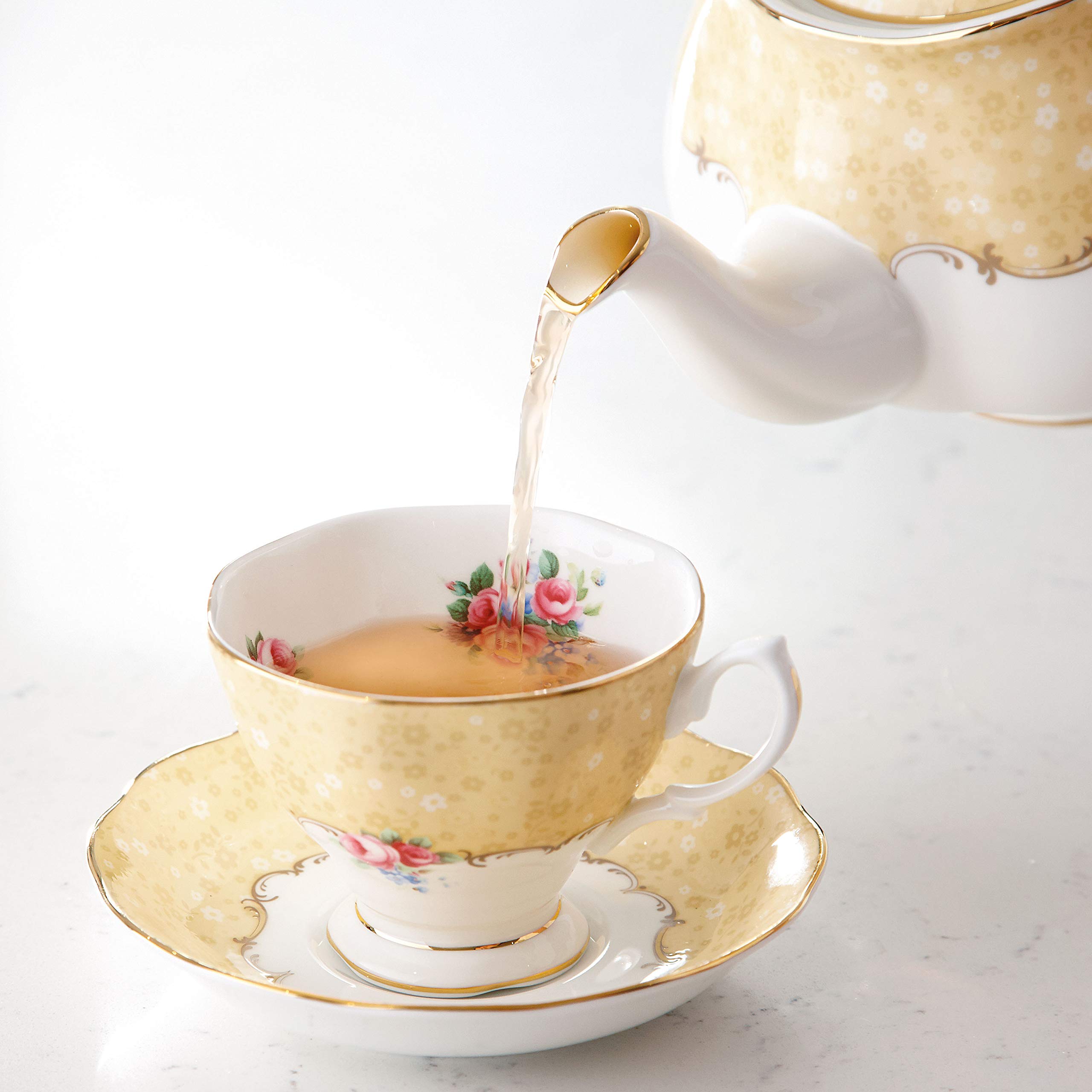 Royal Albert 100 Years 1990 3-Piece Set (Teapot, Sugar & Creamer) - Image 4