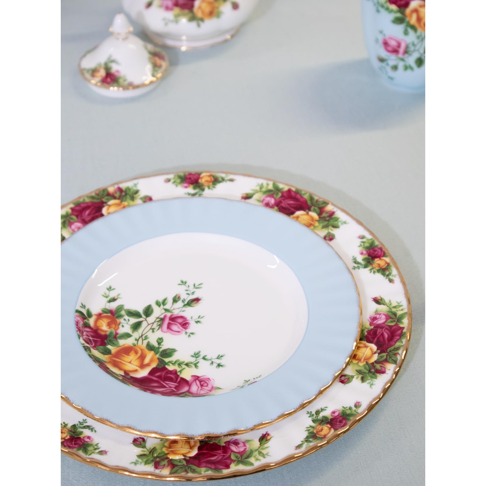 Royal Albert Old Country Roses 3-Piece Set (Teacup, Saucer & Plate) - Image 5