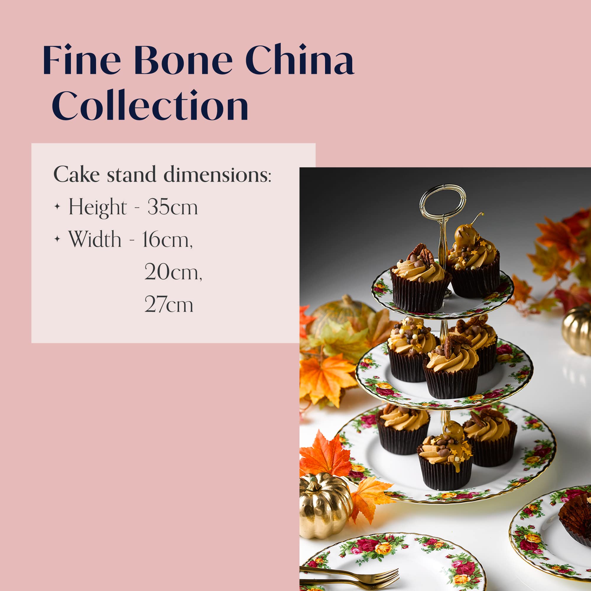 Royal Albert Old Country Roses Cake Stand Three-Tier - Image 3