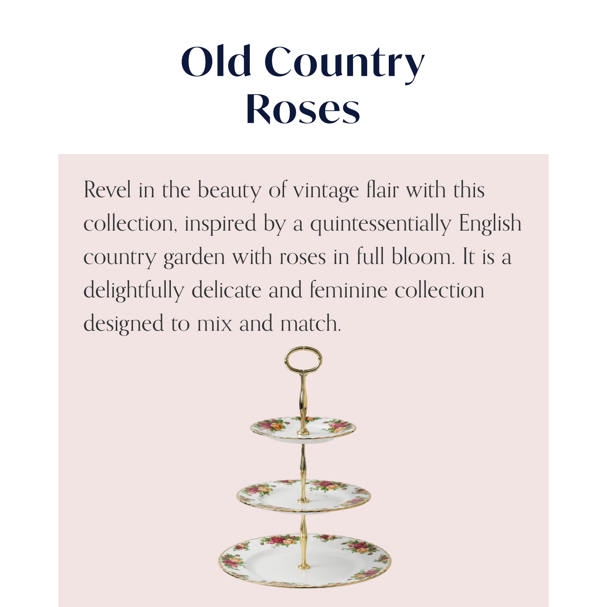 Royal Albert Old Country Roses Cake Stand Three-Tier - Image 5