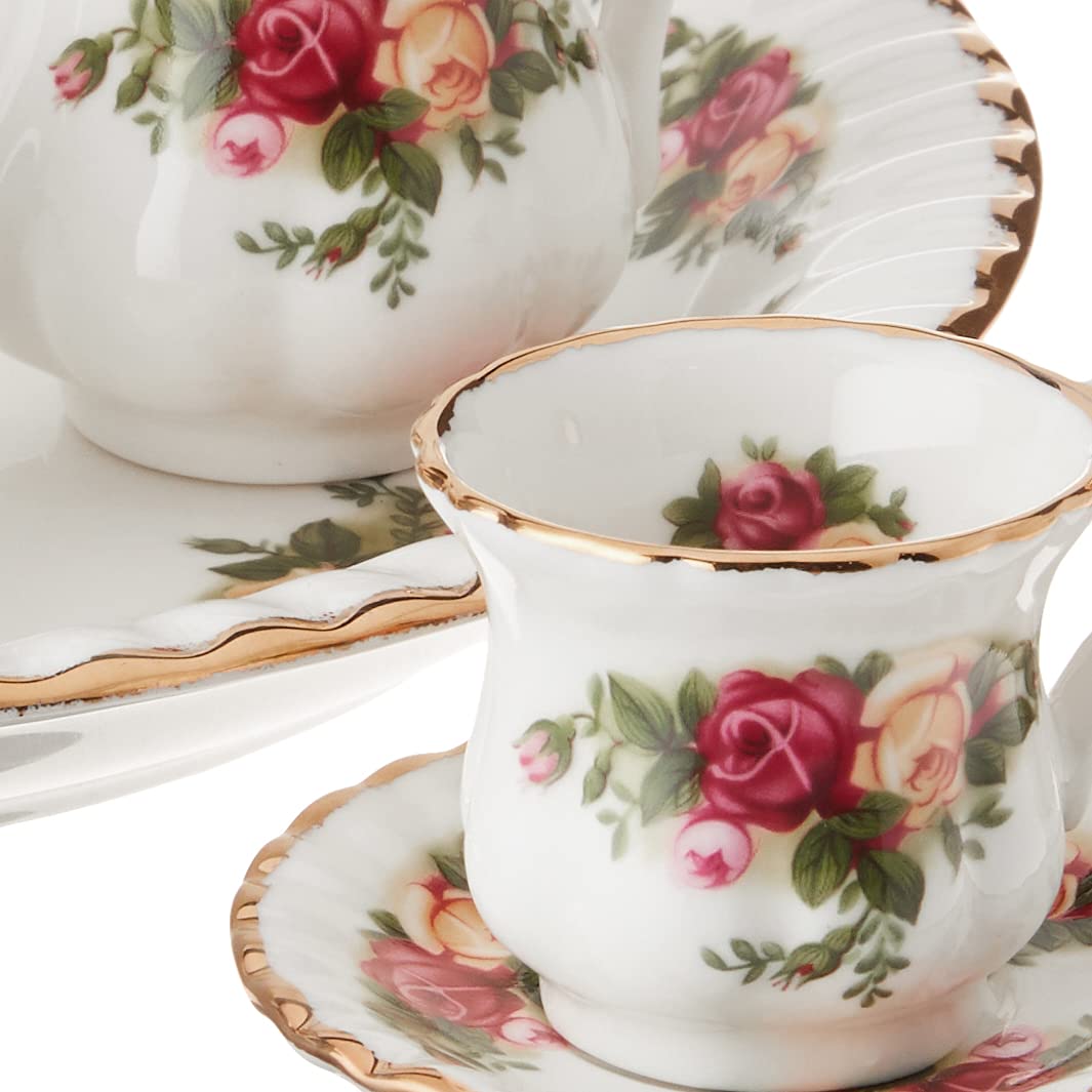 Royal Albert Old Country Roses Le Petite 9-Piece Tea Set - Image 6