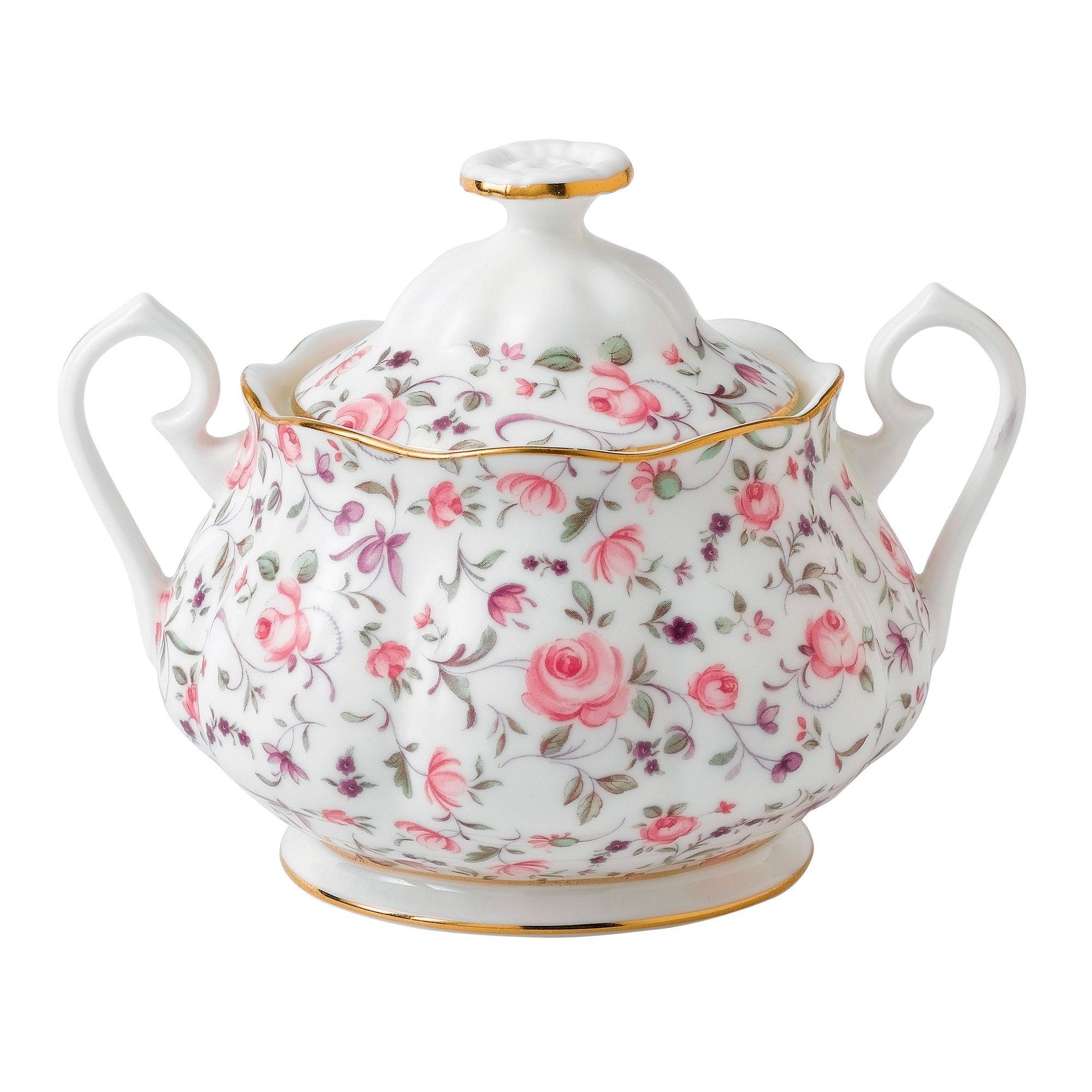 Royal Albert Rose Confetti 3-Piece Set (Teapot, Sugar & Creamer) - Image 3