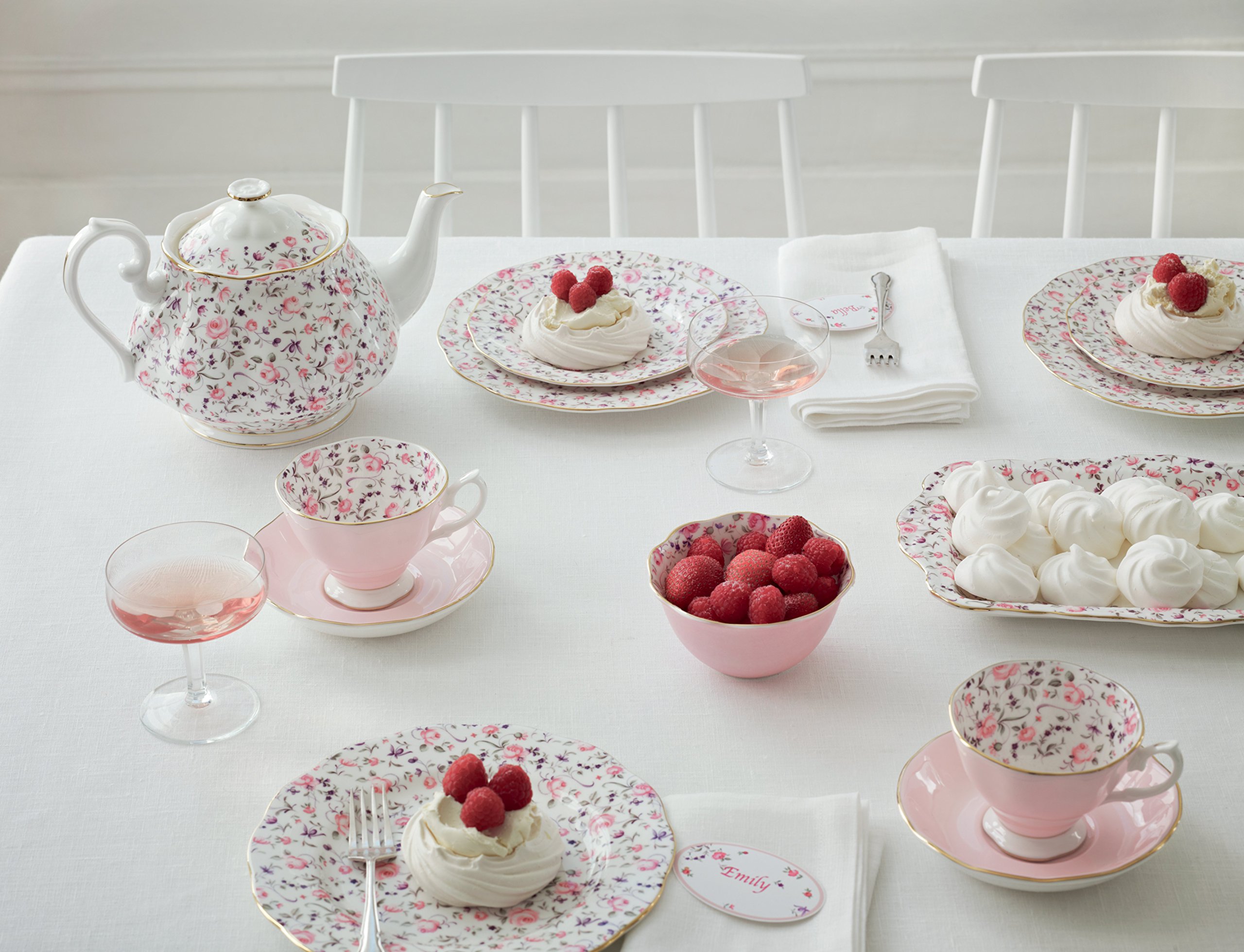 Royal Albert Rose Confetti 3-Piece Set (Teapot, Sugar & Creamer) - Image 5